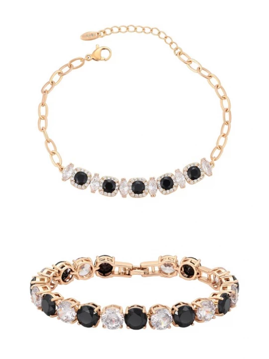 Foto van product faina Armband goud / zwart / transparant