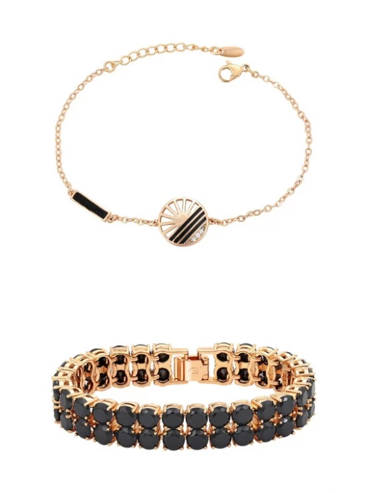 Foto van product faina Armband goud / zwart / transparant