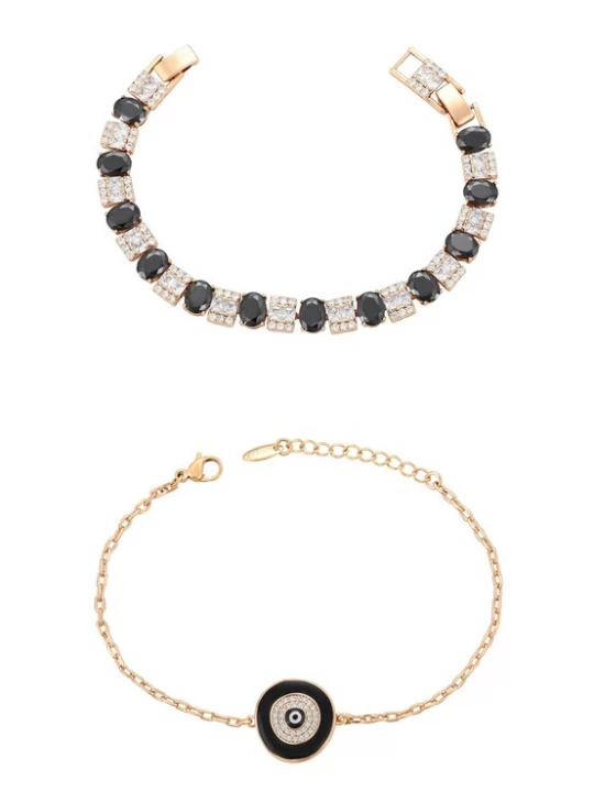 Foto van product faina Armband goud / zwart / transparant