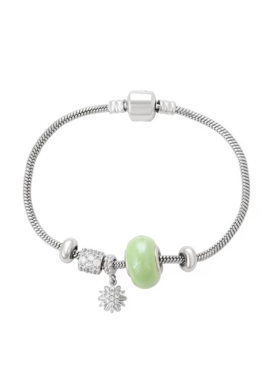 Foto van product NAEMI Armband pastelgroen / zilver
