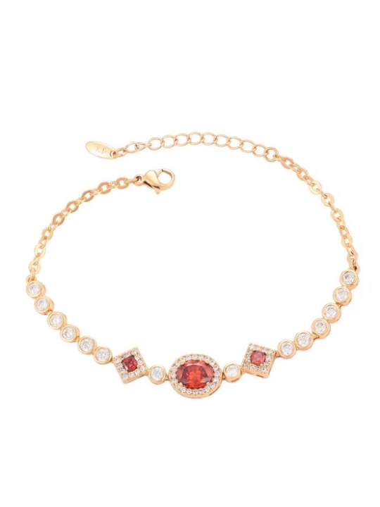Foto van product faina Armband rose-goud / lichtrood / transparant