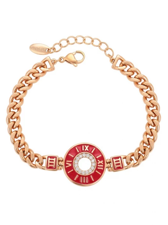 Foto van product faina Armband rose-goud / rood / transparant