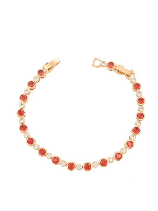 Foto van product faina Armband rose-goud / rood / transparant