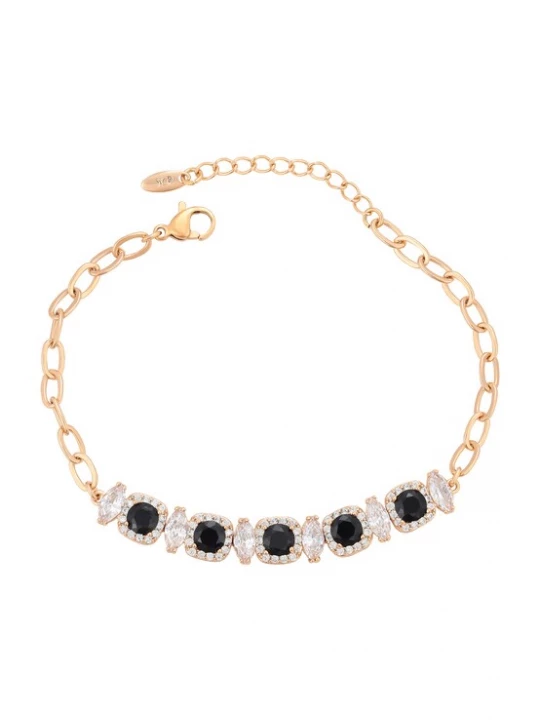 Foto van product Gaya Armband rose-goud / zwart