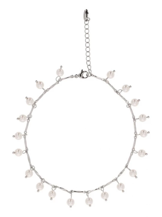 Foto van product Gaya Voetsieraden zilver / parelwit