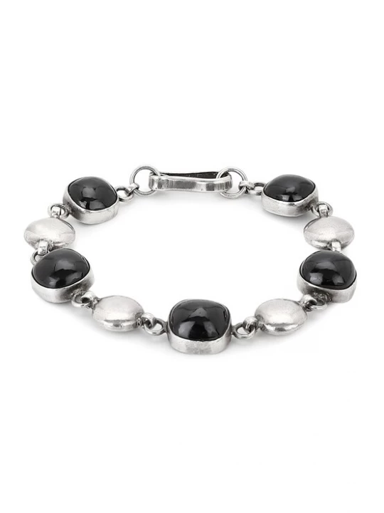Foto van product DreiMaster Klassik Armband zwart / zilver