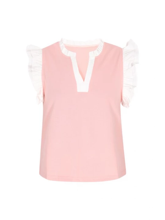 Foto van product faina Athlsr Shirt 'Fashion Look' lichtroze / wit