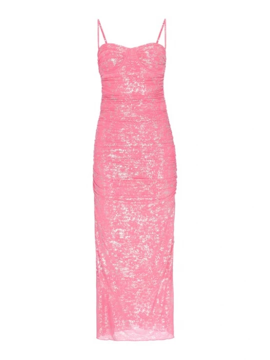 Foto van product faina Avondjurk 'Festive' rosa / zilver