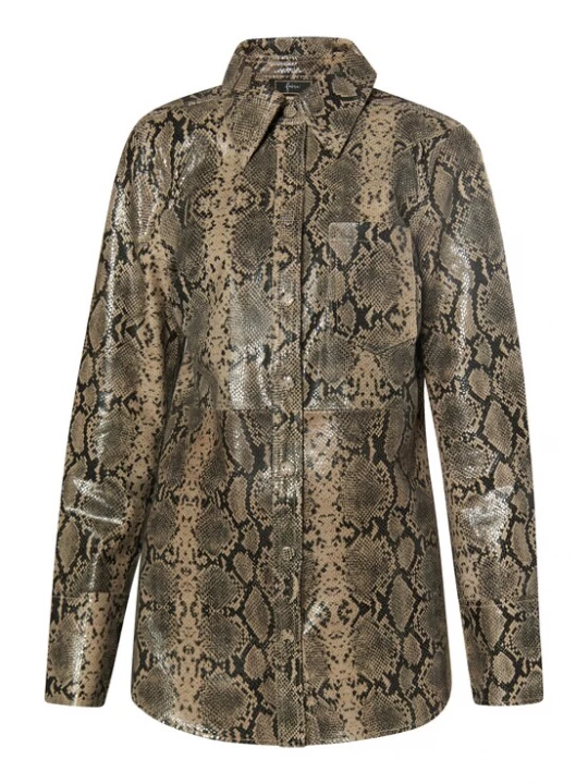 Foto van product faina Blouse beige / bruin / zwart