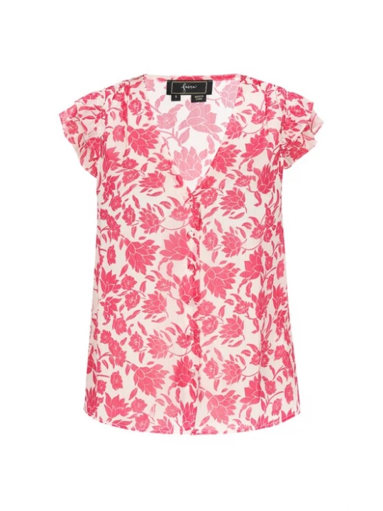 Foto van product faina Blouse 'Fashion Look' framboos / wit