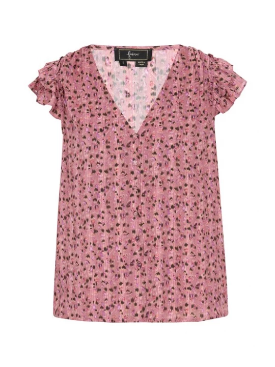 Foto van product faina Blouse 'Fashion Look' mauve / lavendel / watermeloen rood / zwart