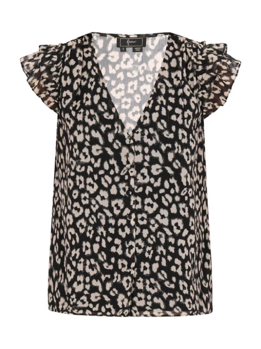 Foto van product faina Blouse 'Fashion Look' taupe / zwart