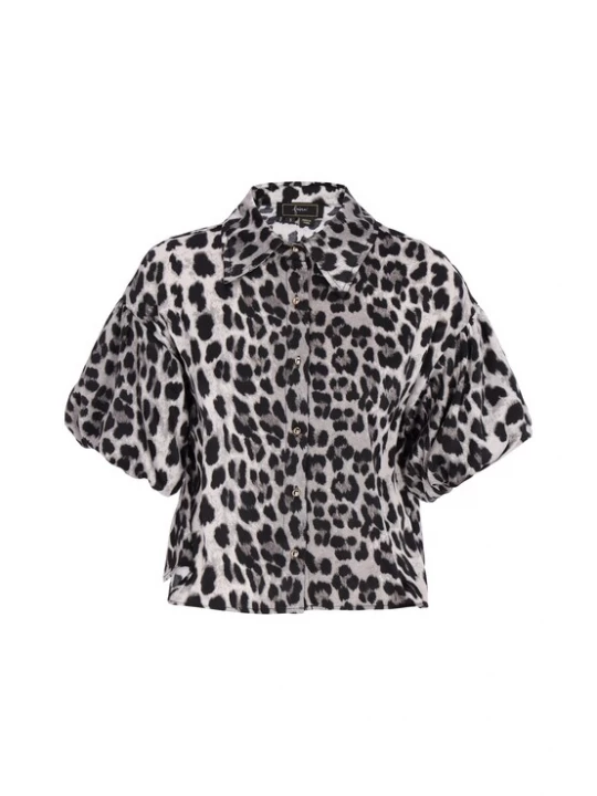 Foto van product faina Blouse 'Festive' cappuccino / zwart