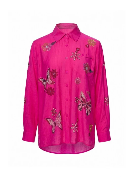 Foto van product faina Blouse 'Glamour' gemengde kleuren / fuchsia