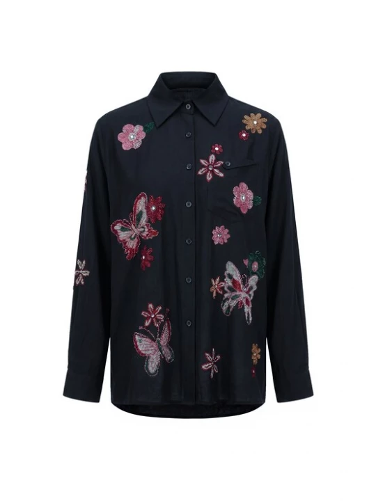 Foto van product faina Blouse 'Glamour' gemengde kleuren / zwart