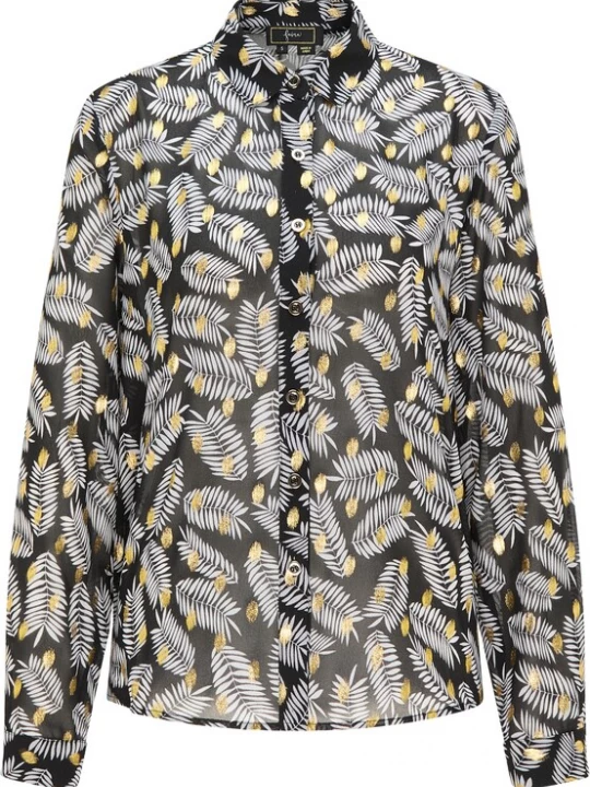 Foto van product faina Blouse goud / zwart / wit
