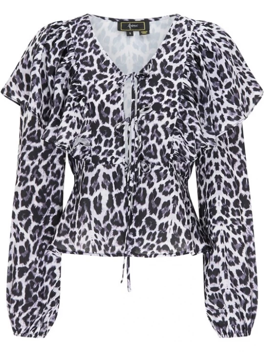 Foto van product faina Blouse grijs / zwart / wit