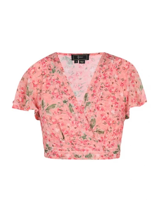 Foto van product faina Blouse groen / koraal / rood