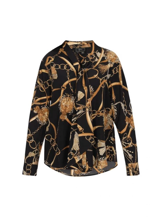 Foto van product faina Blouse pueblo / pasteelgeel / zwart