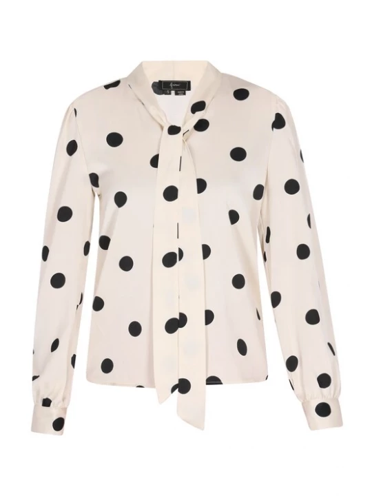 Foto van product faina Blouse zwart / parelwit