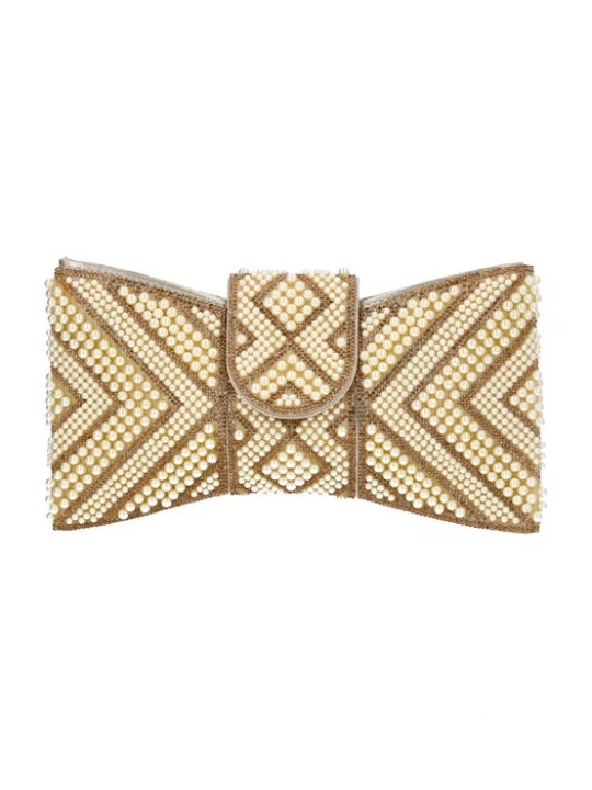 Foto van product faina Clutch crème / goud / wolwit
