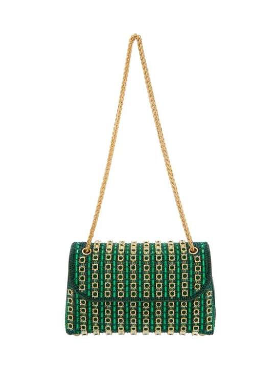 Foto van product faina Clutch goud / groen
