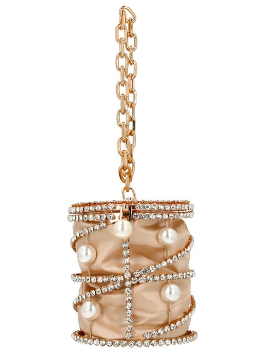 Foto van product faina Clutch goud / parelwit