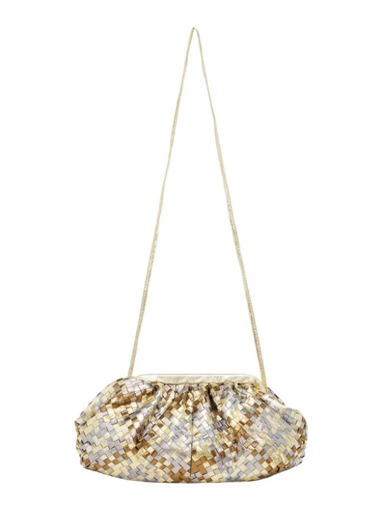 Foto van product faina Clutch goudgeel / goud / zilvergrijs