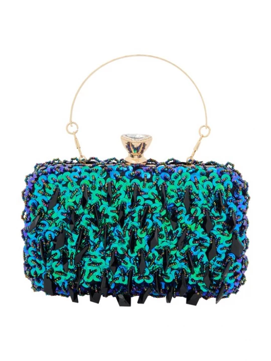 Foto van product faina Clutch groen / gemengde kleuren