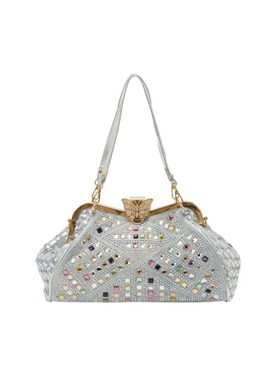 Foto van product faina Clutch lichtblauw / goud / lila / zilver