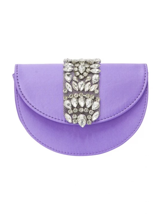 Foto van product NAEMI Clutch lila / zilver / transparant