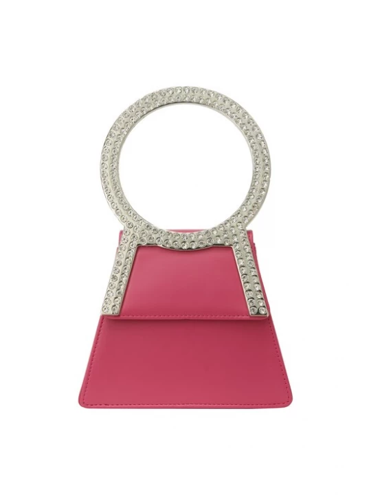 Foto van product faina Clutch magenta / zilver / transparant