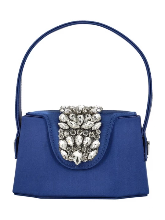 Foto van product faina Clutch royal blue / koningsblauw / zilver / transparant