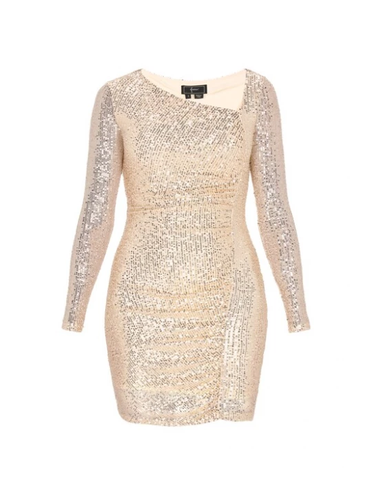 Foto van product faina Cocktailjurk beige / goud