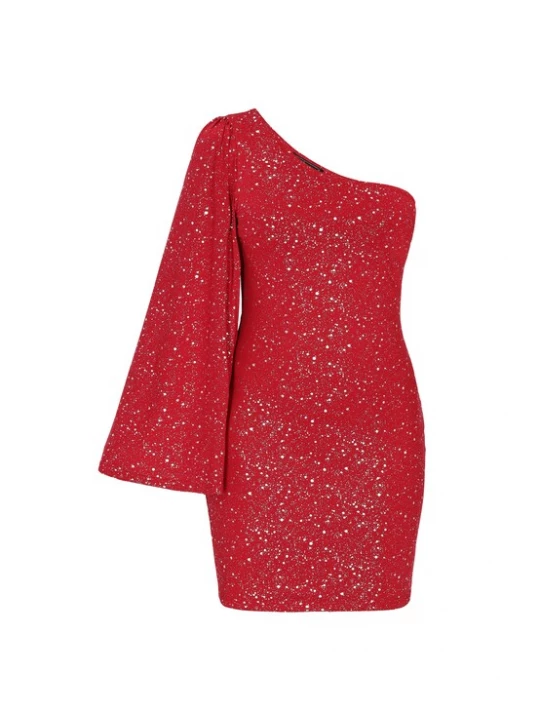 Foto van product faina Cocktailjurk bourgogne / zilver