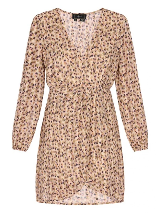 Foto van product faina Cocktailjurk 'Fashion Look' beige / lichtbruin / rosa / zwart