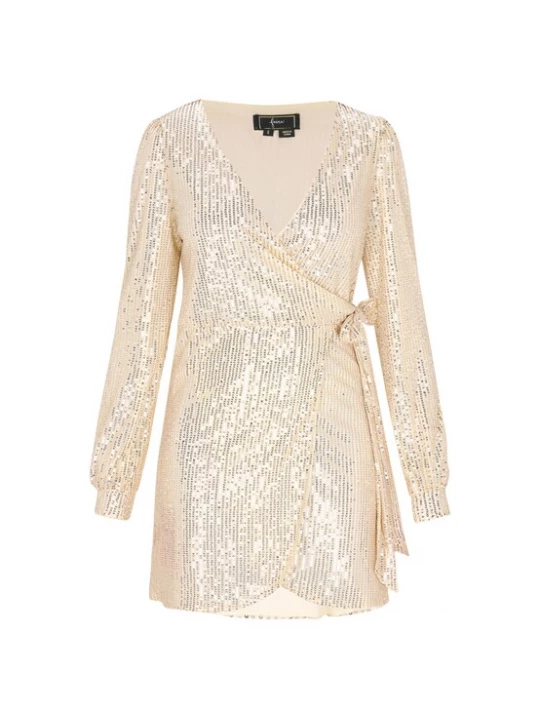 Foto van product faina Cocktailjurk goud