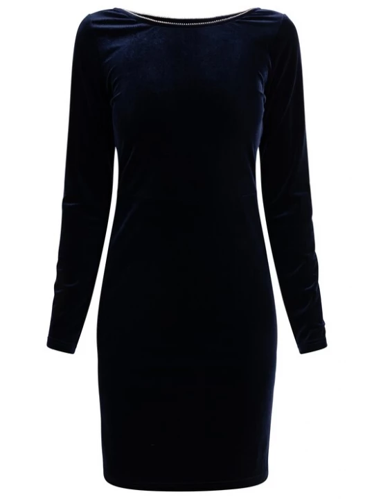 Foto van product faina Cocktailjurk ultramarine blauw / wit
