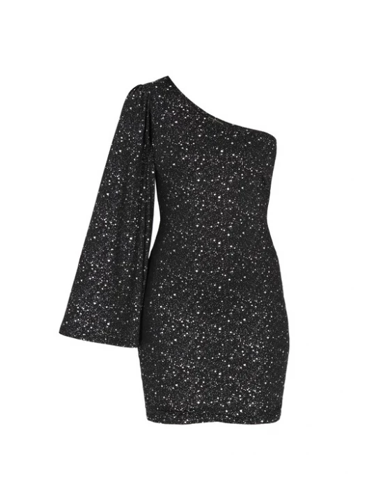 Foto van product faina Cocktailjurk zwart / zilver