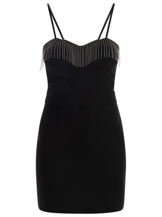 Foto van product faina Cocktailjurk zwart / zilver