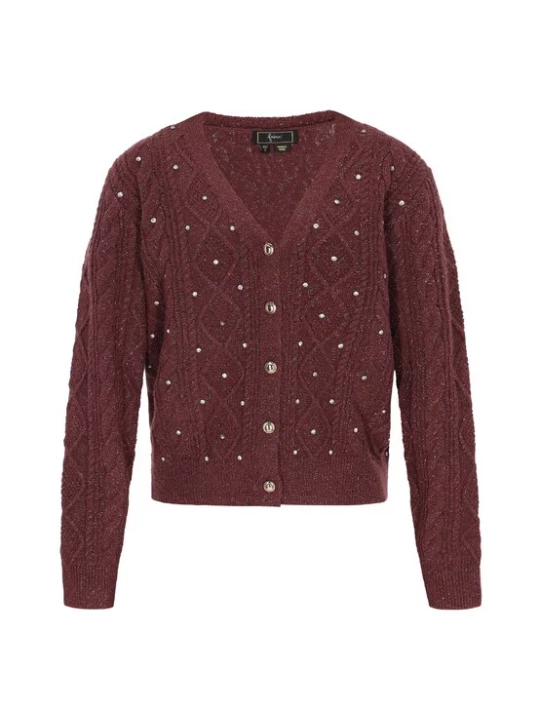 Foto van product faina Gebreid vest bourgogne