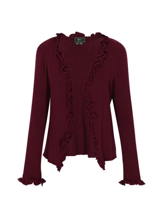 Foto van product faina Gebreid vest bourgogne