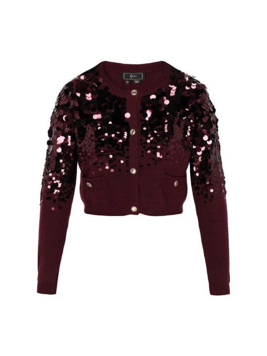 Foto van product faina Gebreid vest bourgogne