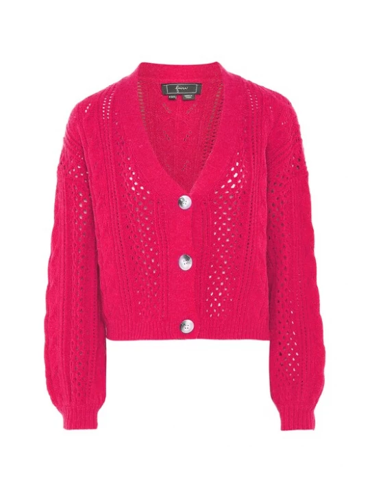 Foto van product faina Gebreid vest cyclaam