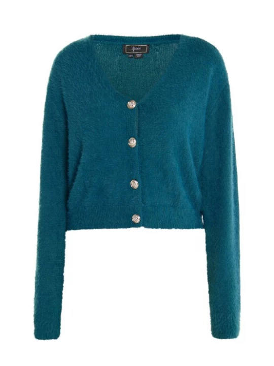Foto van product faina Gebreid vest 'Dedica' smaragd