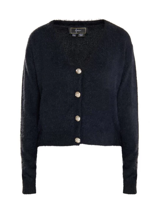 Foto van product faina Gebreid vest 'Dedica' zwart