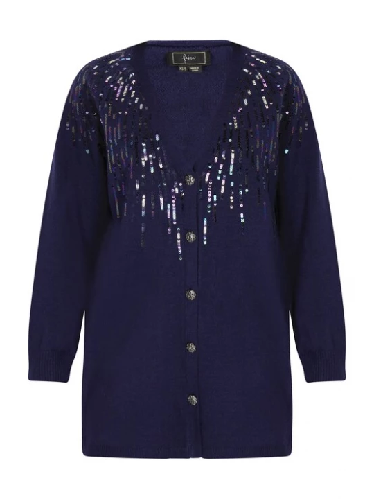 Foto van product faina Gebreid vest donkerblauw