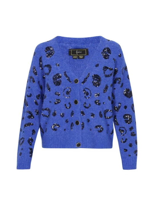 Foto van product faina Gebreid vest 'Fashion Look' blauw / zwart