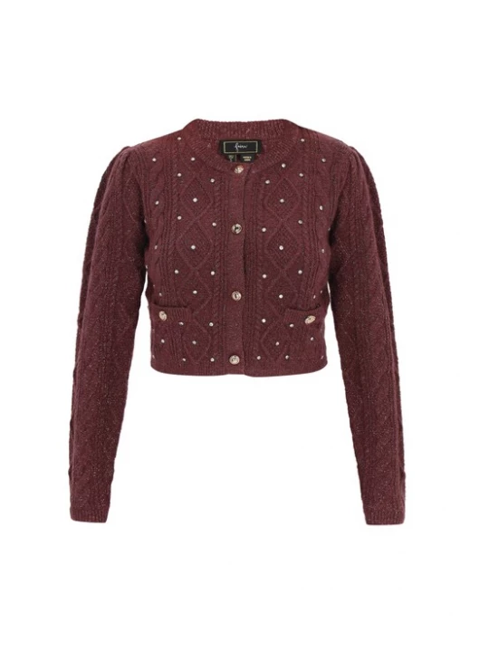 Foto van product faina Gebreid vest 'Fashion Look' bourgogne