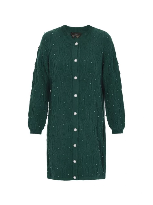 Foto van product faina Gebreid vest 'Fashion Look' donkergroen